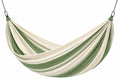 Amaca 200 x 100 cm in tessuto verde e bianco - sospesa per esterno