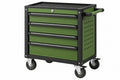 Carrello portautensili 76 x 46 x 96 cm in acciaio verde e nero con 5 cassetti e ruote